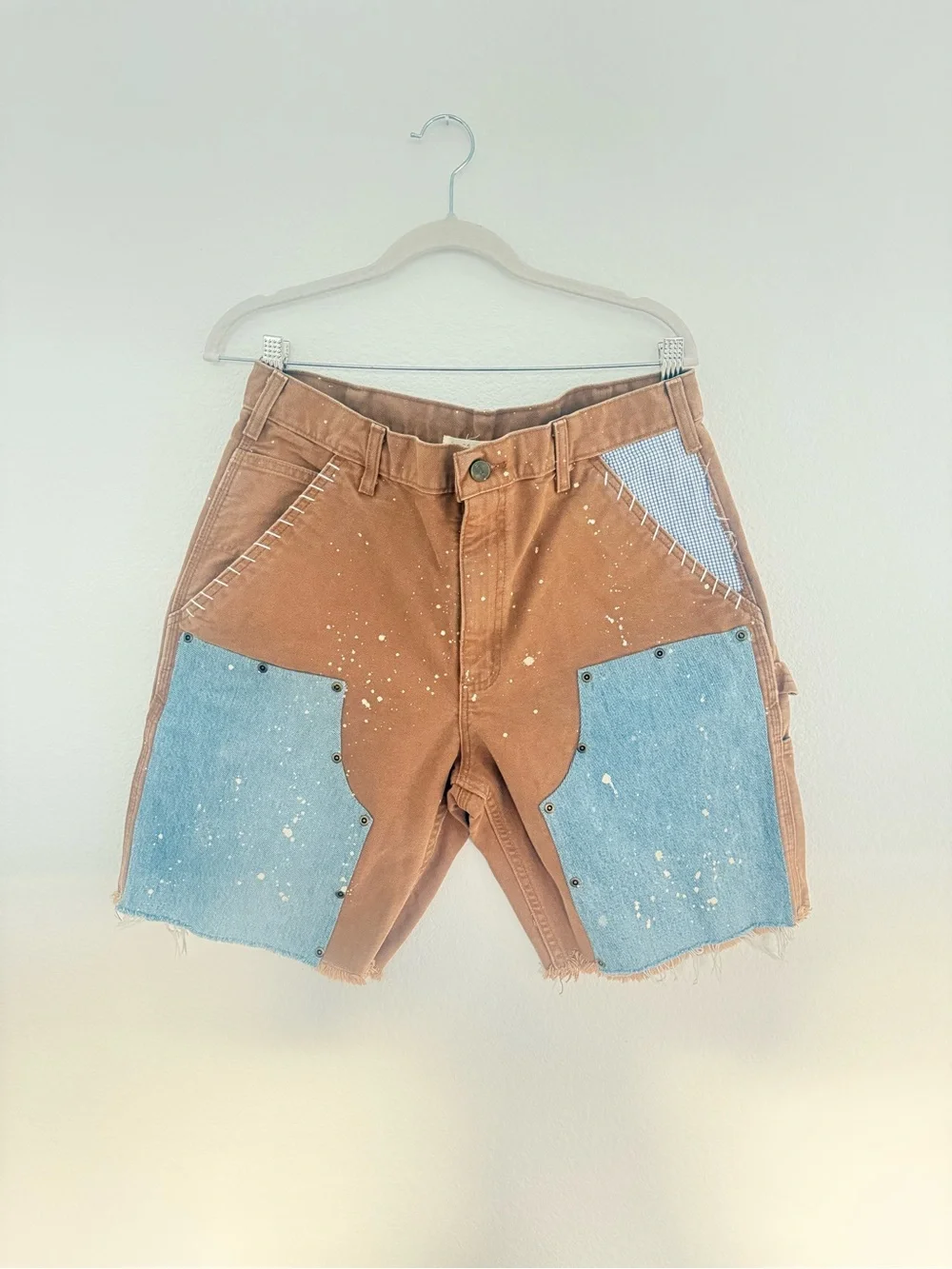 Tricia Fix Double Patched Carhartt Shorts - Picture 3 of 6